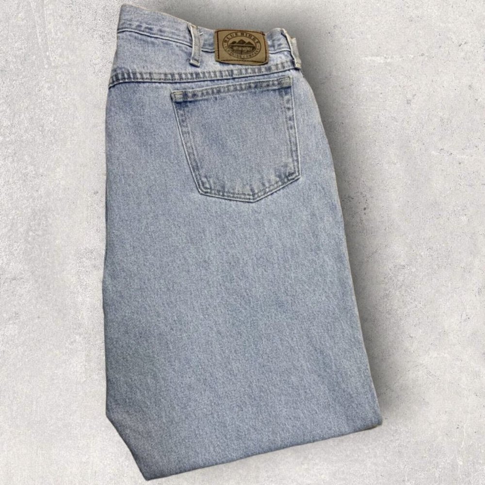 Wrangler Jeans Men's 44(42)x30 Blue Ridge‎ Straight Leg American Workwear Denim